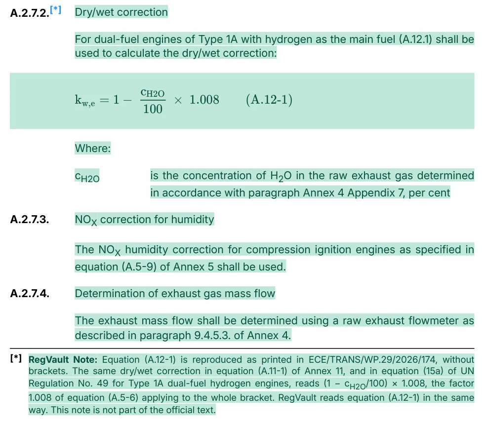 On RegVault: equation (A.12-1) as proposed, with a RegVault Note at the foot of the page. Green marks text that is new in this version.